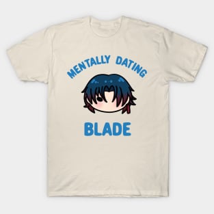 Honkai Star Rail mentally dating Blade chibi typography | Morcaworks T-Shirt